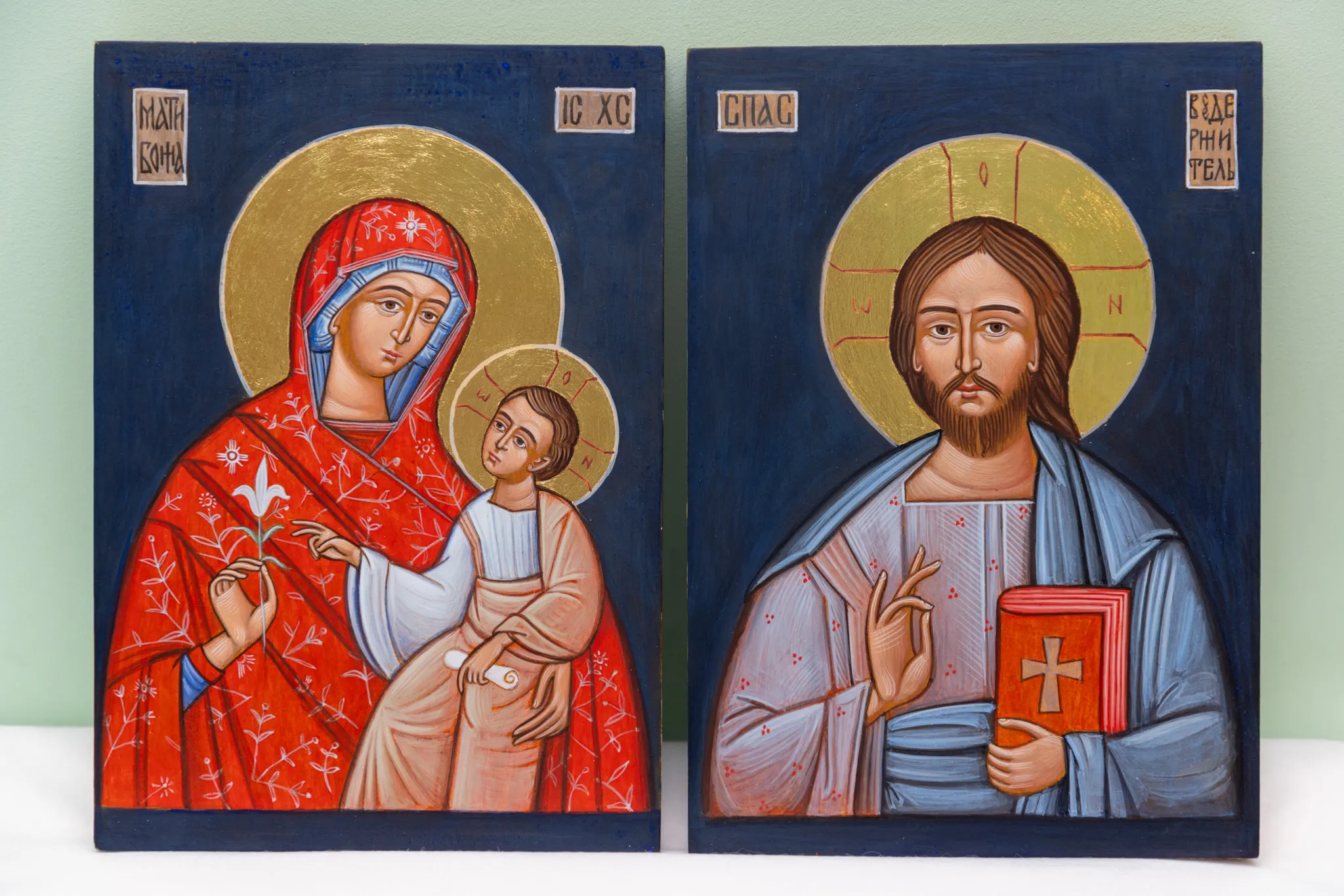 Зображення "Вінчальні парні ікони " від Андрій Майовець, розмір: 25х20, матеріали: дошка (2), медіум: Ікона, ціна: ₴12000